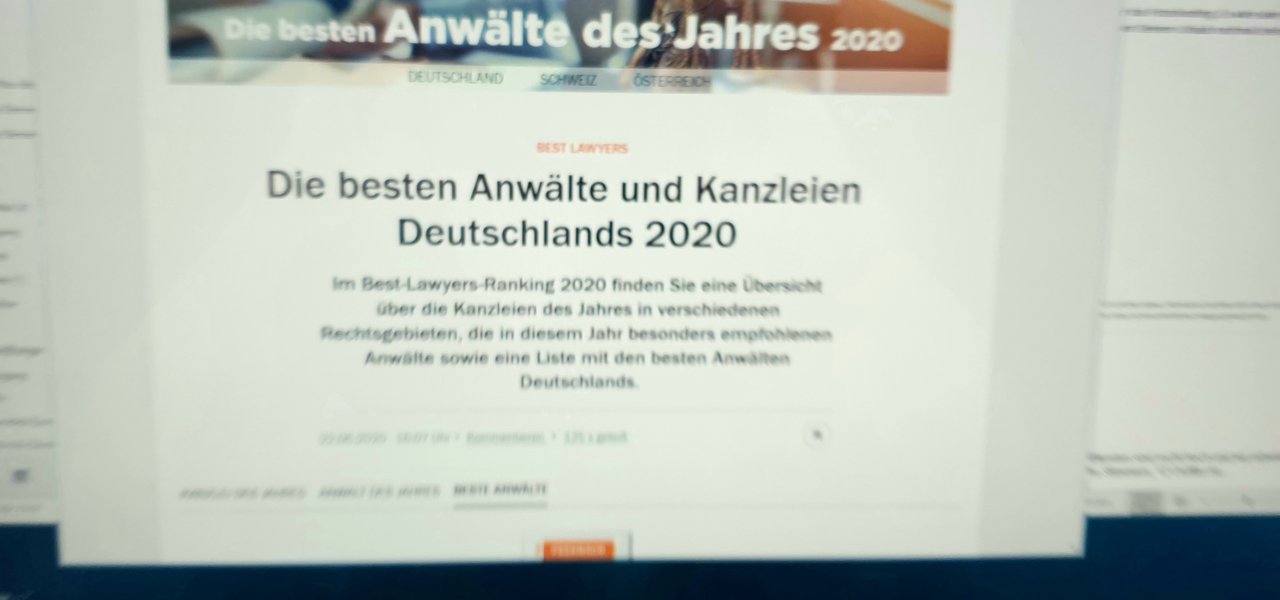 Handelsblatt Best Lawyer 2020 mit Dr. Birgit Franz